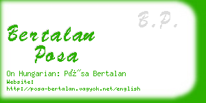 bertalan posa business card